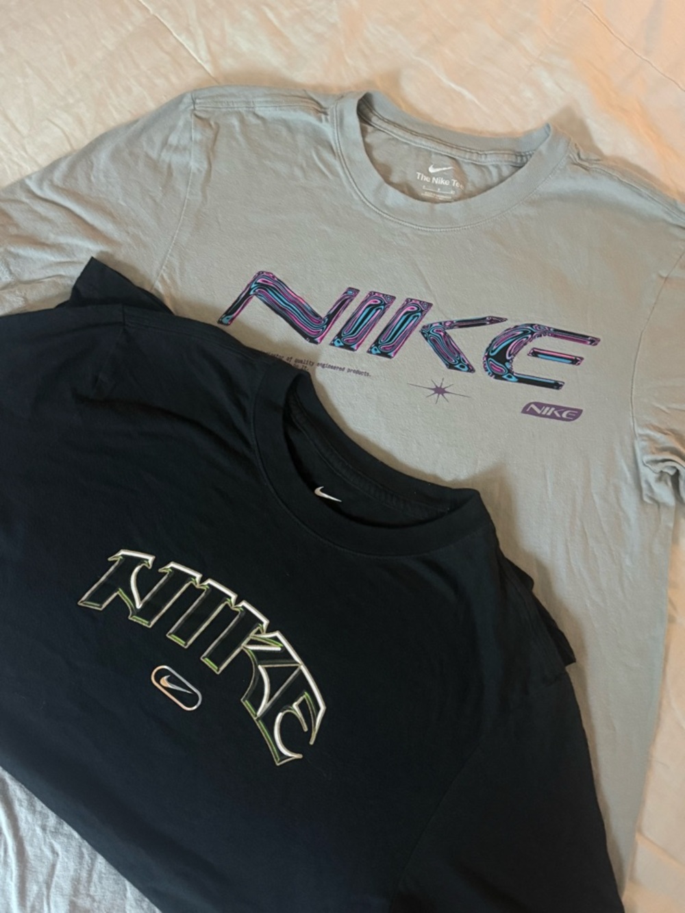 Nike Black & Light Grey Graphic Logo Tee Pair